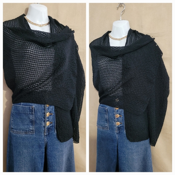 SILK scarf /  21 x 62 - Picture 3 of 5